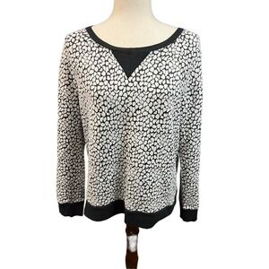 3/$27 Apt 9 Zebra Print Sweatshirt, Jewel Neckline, Band Cuffs & Waist, M